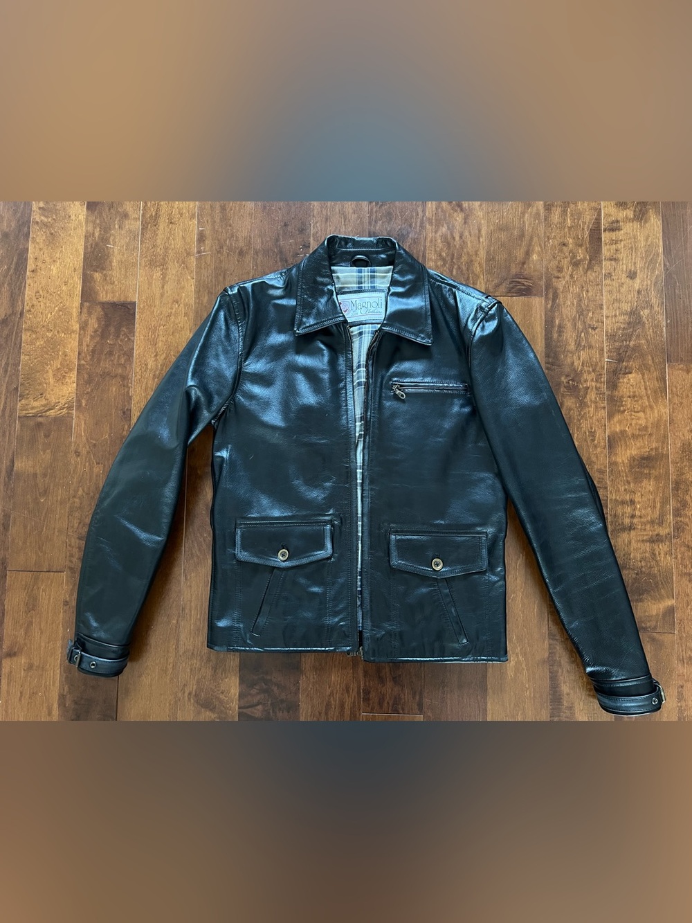 Magnoli Patterson Black Leather Jacket like Belstaff